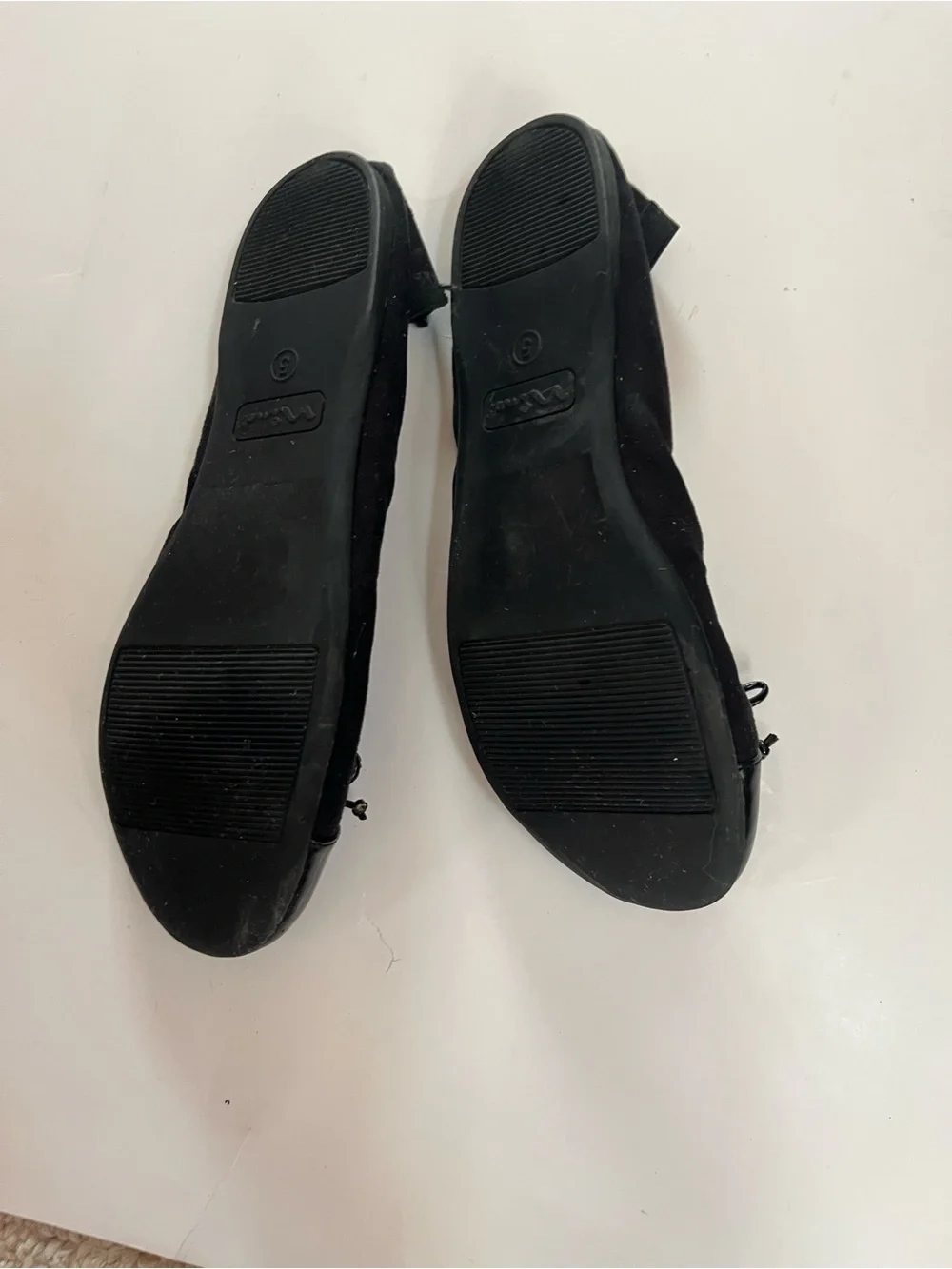 Nina Black Girls Ballet Flats with Patent Toe